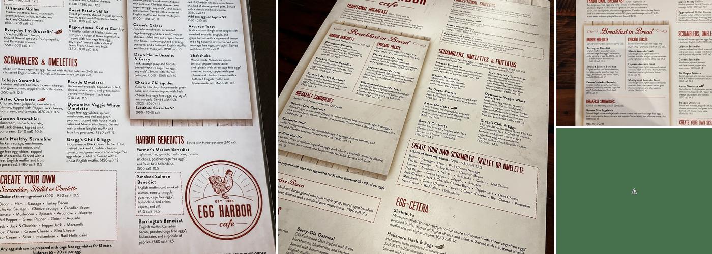 Egg Harbor Cafe Menu