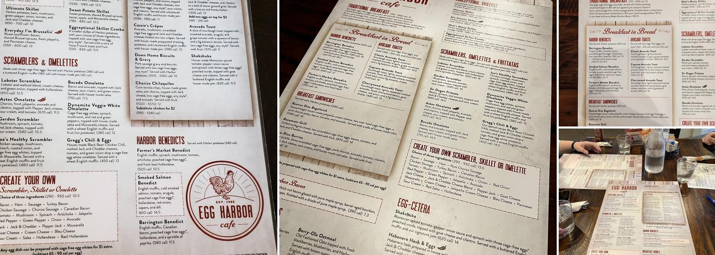Egg Harbor Cafe Menu