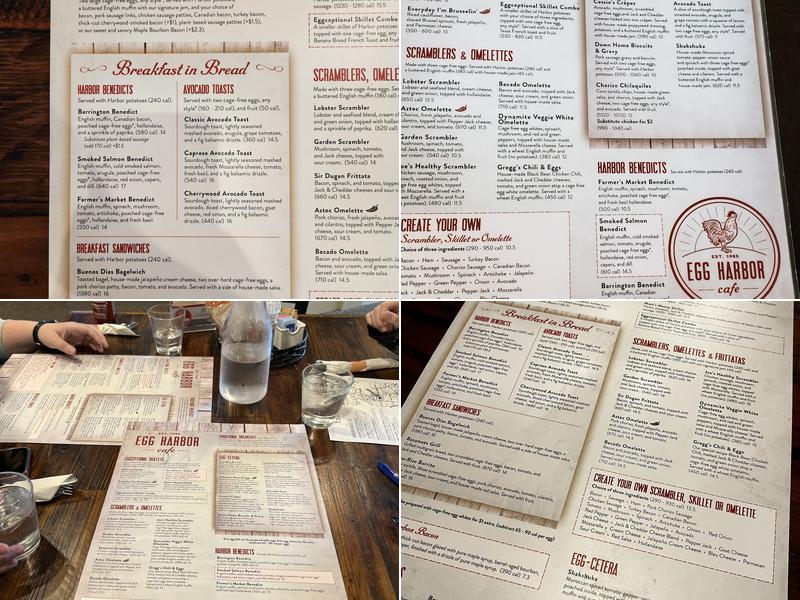 Egg Harbor Cafe Menu