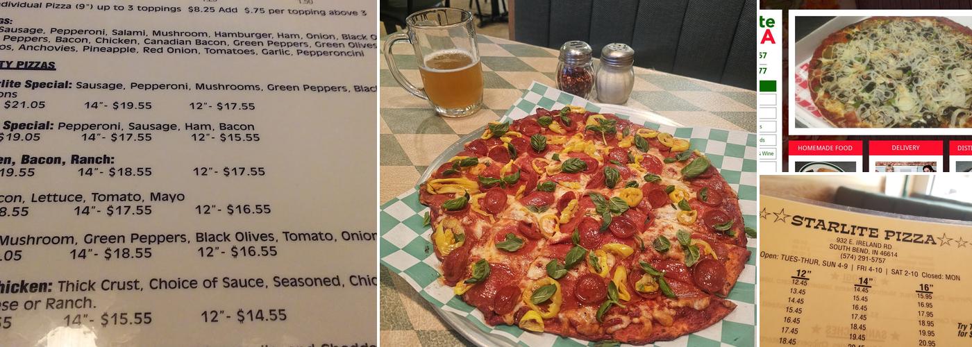 Starlite Pizza Menu
