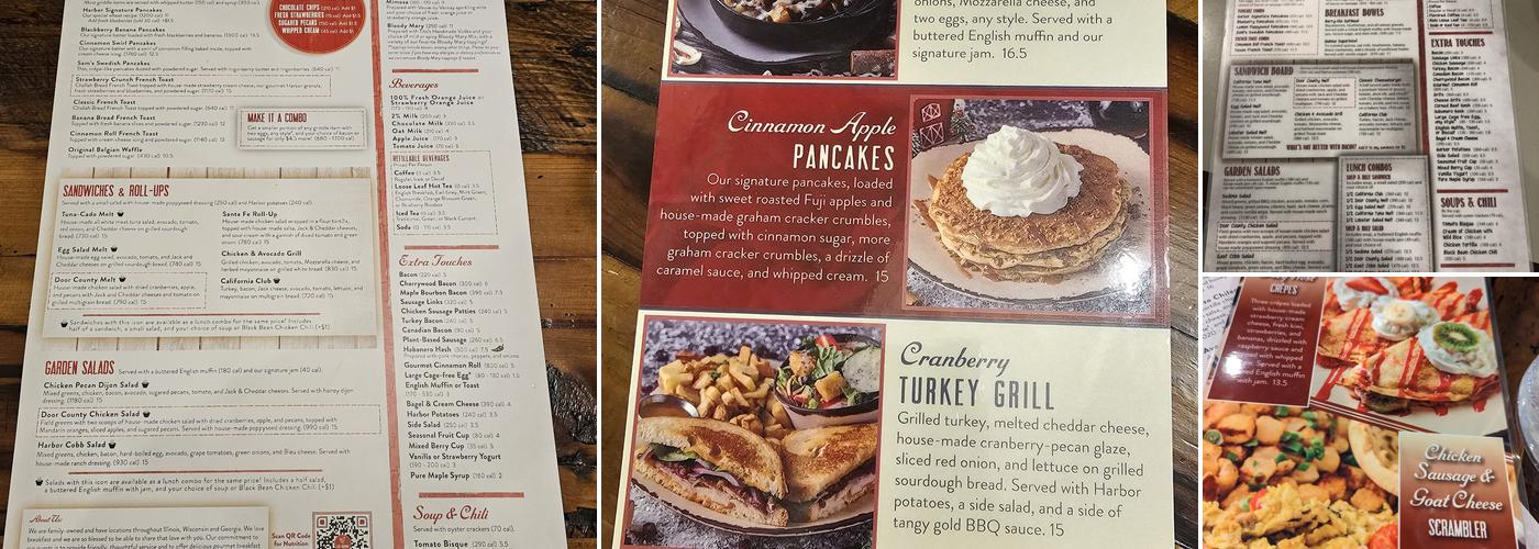 Egg Harbor Cafe Menu