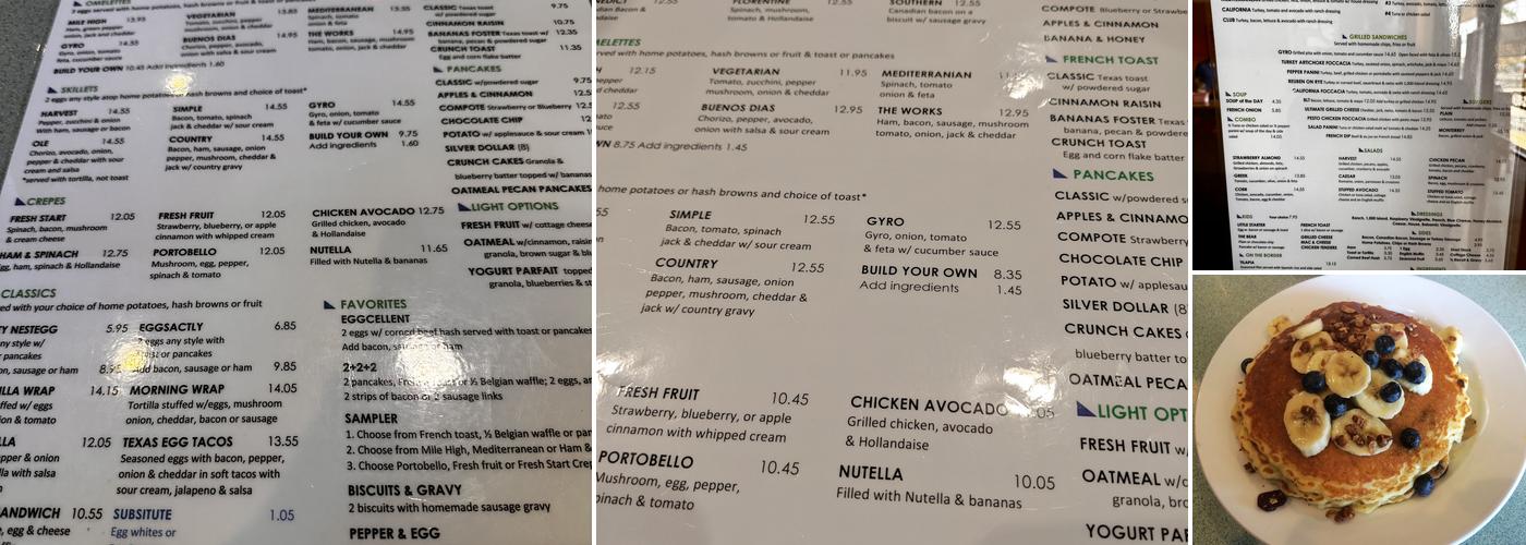 Fresh Start Cafe Menu