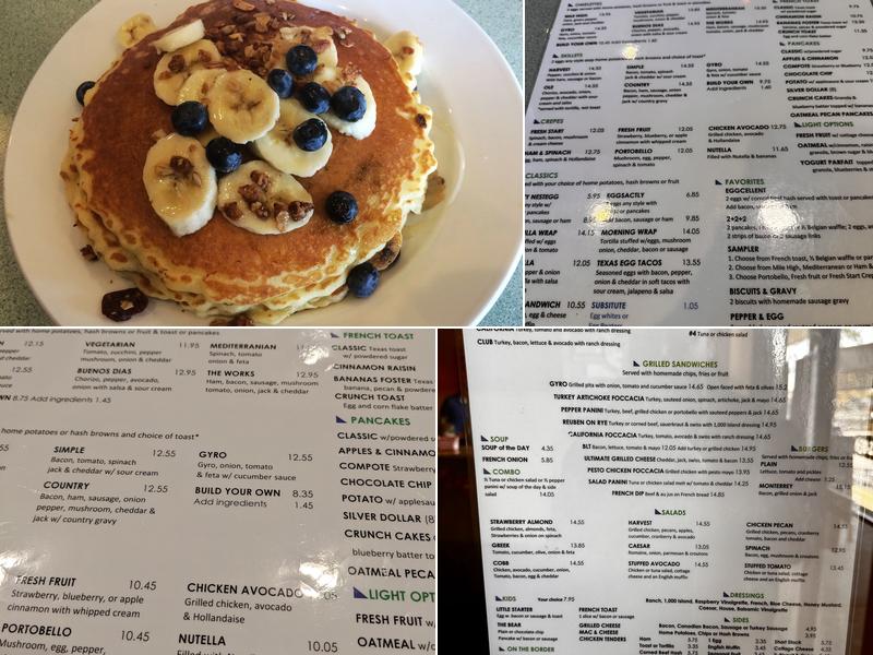 Fresh Start Cafe Menu
