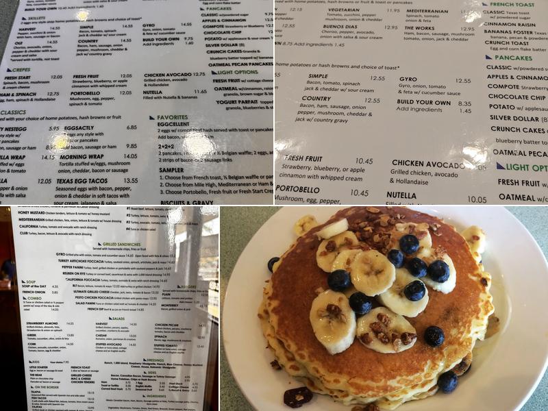 Fresh Start Cafe Menu