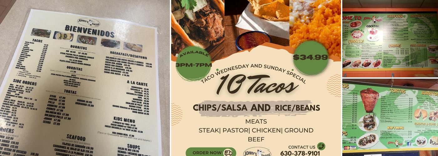 Jonny's Tacos Menu