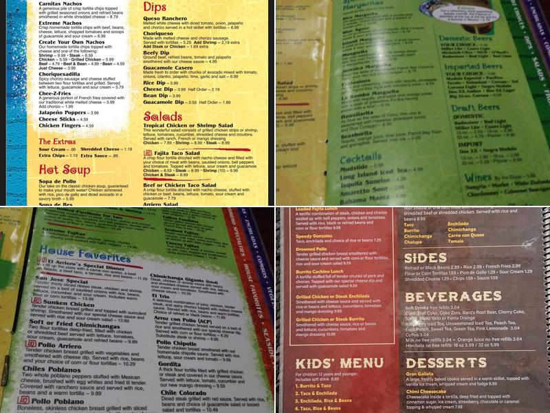 El Arriero Menu