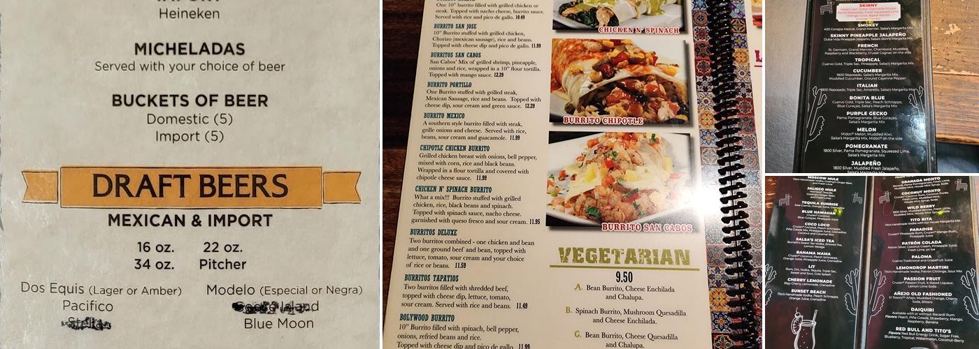 Salsa's Mexican Grill Menu