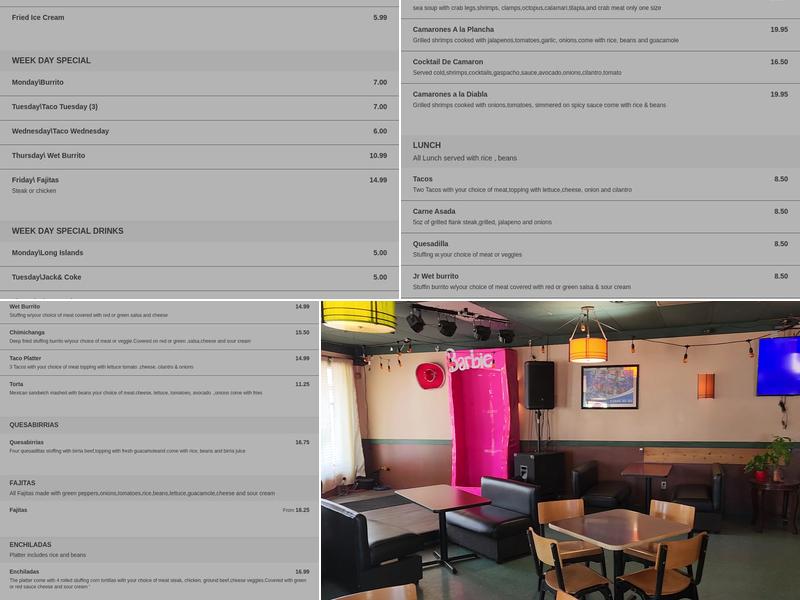 El Sol Azteca Menu