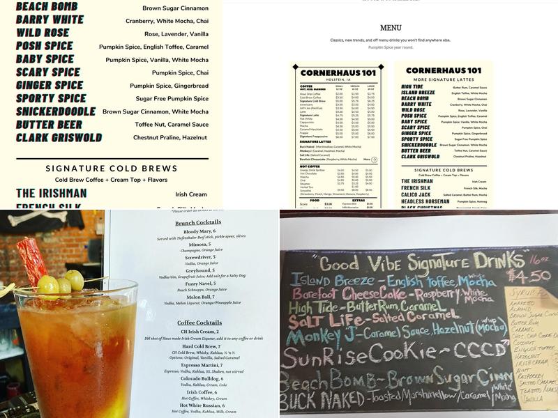 CornerHaus 101 Menu