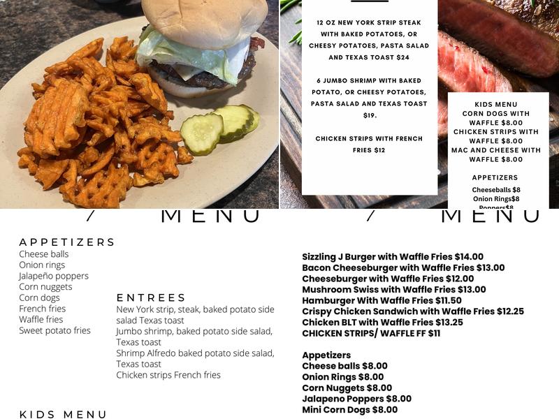 Sizzlin’ J’s Menu