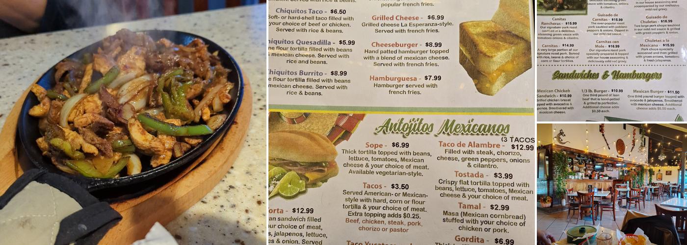La Esperanza Menu