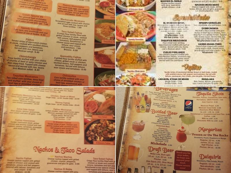 El Bracero La Porte Menu