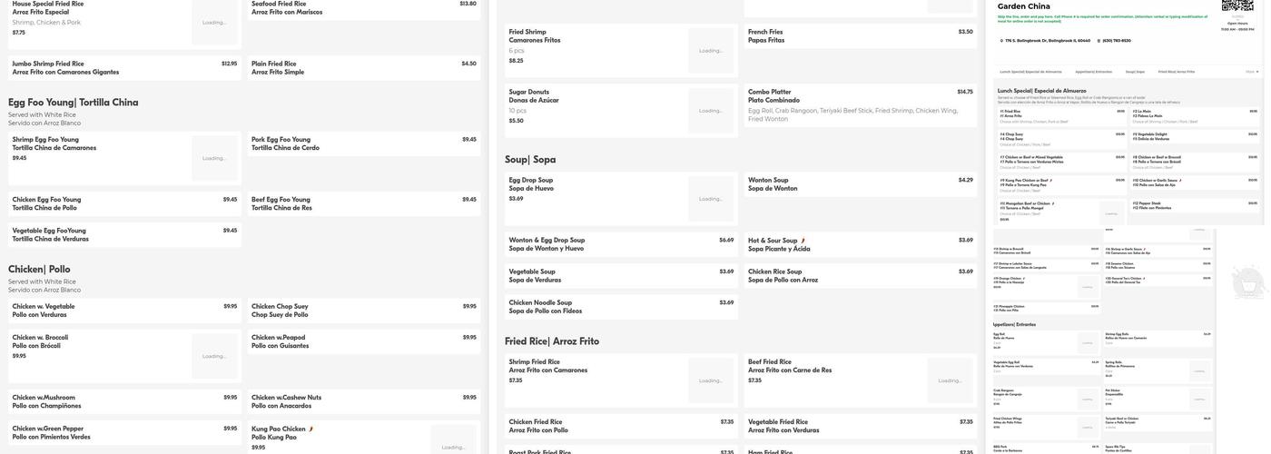 Garden China Bolingbrook Menu