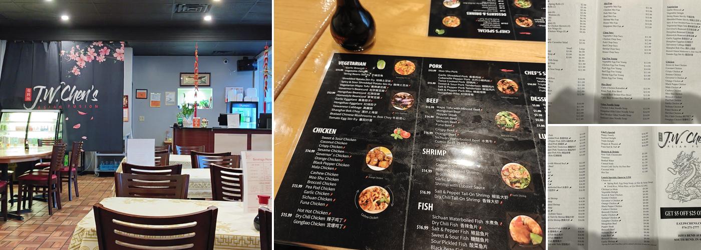 J.W. Chen's Menu