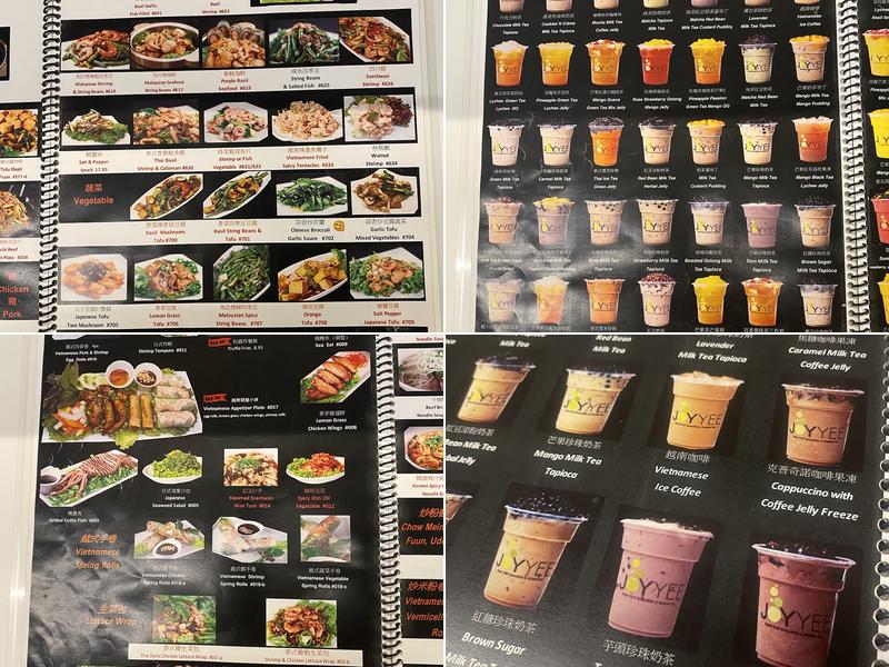 Joy Yee Menu