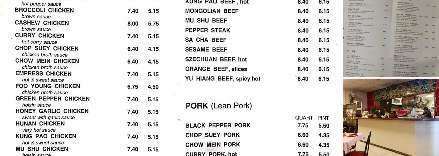 Hong Kong Kitchen Menu