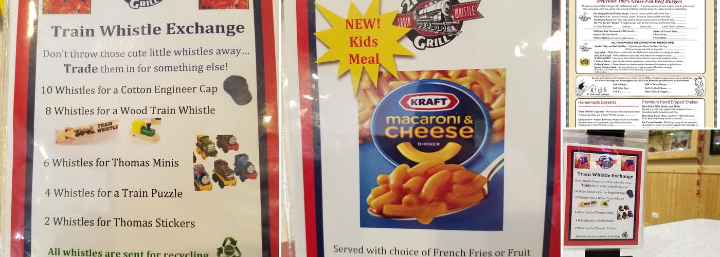 2Toots Train Whistle Grill Menu