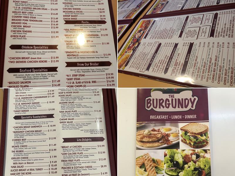 Burgundy Restaurant Menu