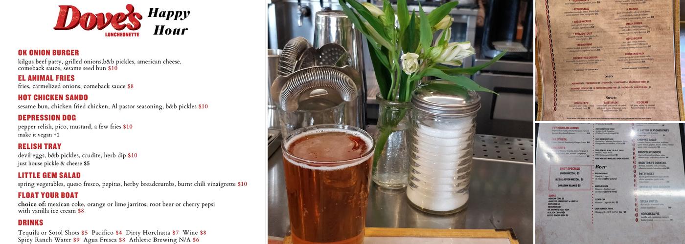 Dove's Luncheonette Menu