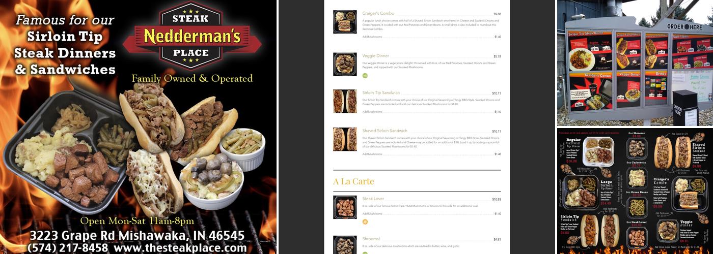 Nedderman's Steak Place Menu