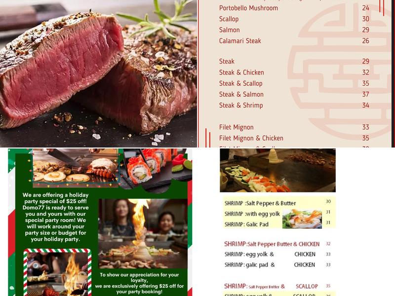 Domo 77 Menu