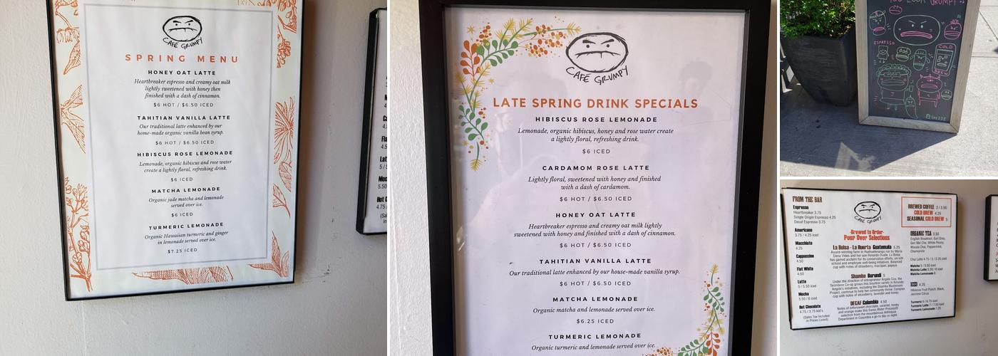 Cafe Grumpy - Park Slope Menu