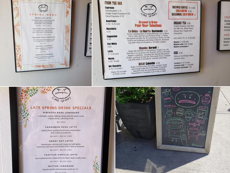 Cafe Grumpy - Park Slope Menu