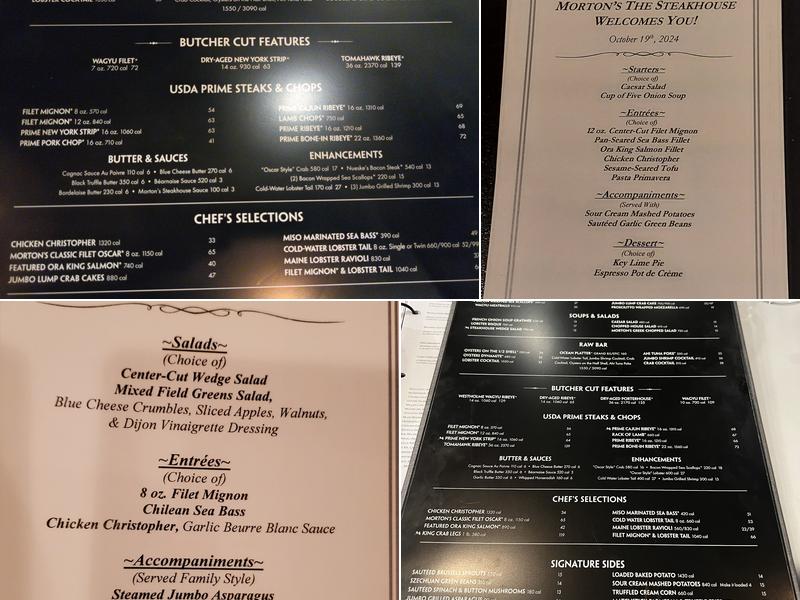 Morton's The Steakhouse Menu
