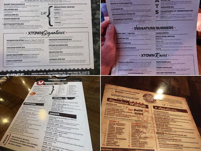 Crosstown Pub & Grill Naperville Menu