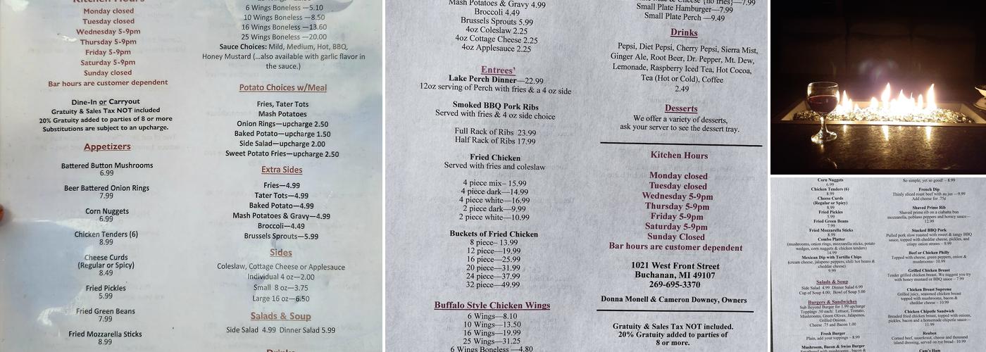 Cameron's Restaurant Menu