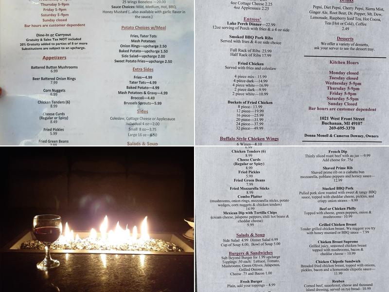 Cameron's Restaurant Menu