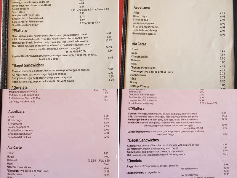 Downtown Diner Menu