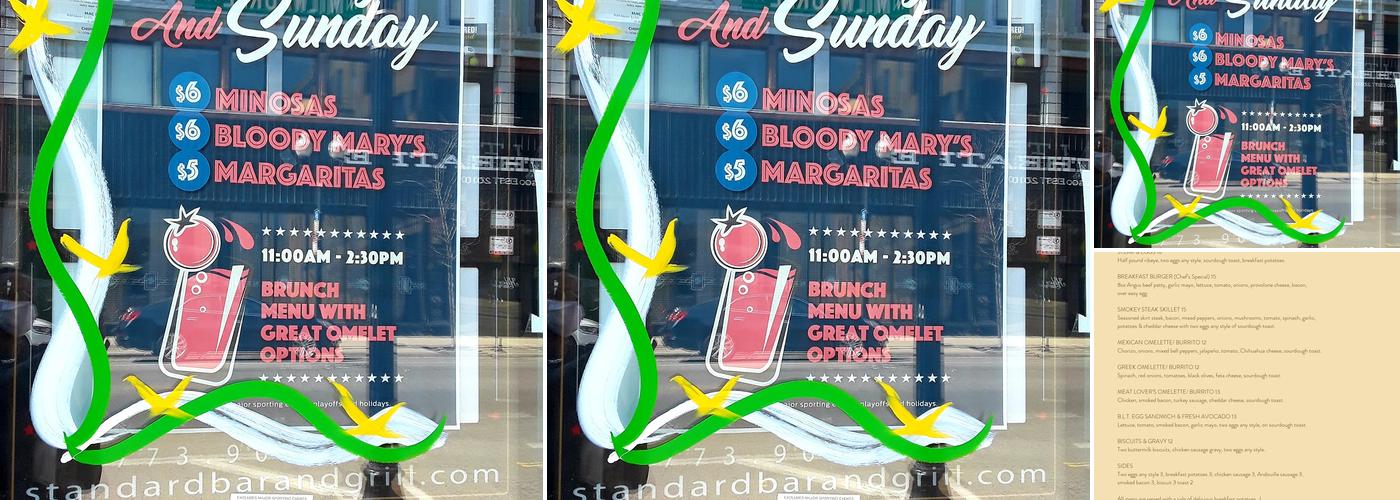 Standard Bar and Grill Menu