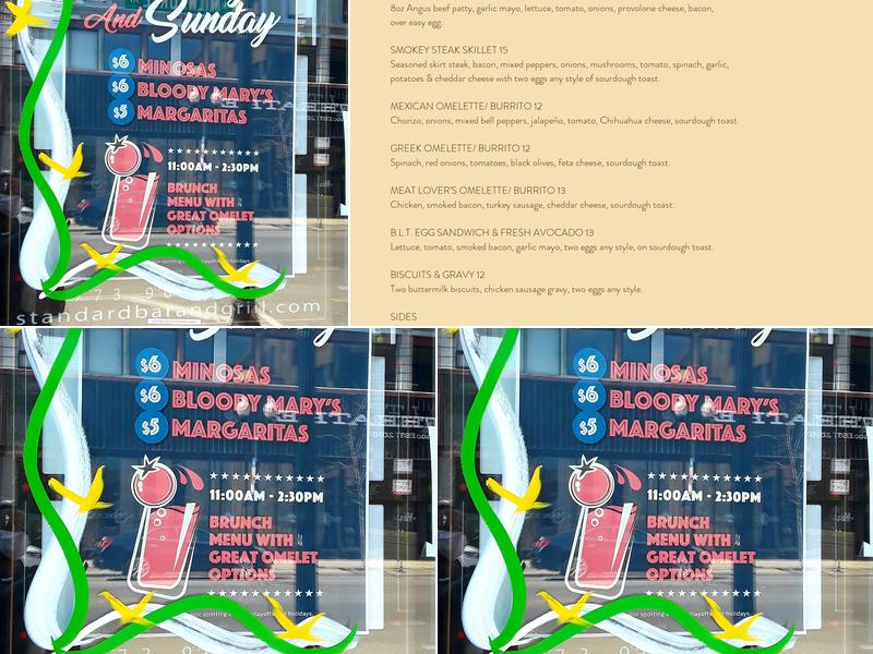 Standard Bar and Grill Menu