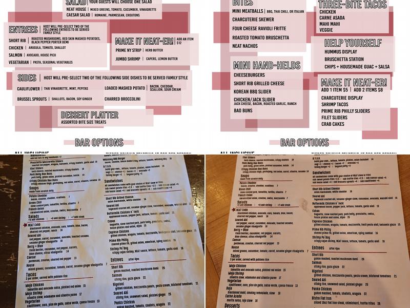 Neat Kitchen + Bar Menu