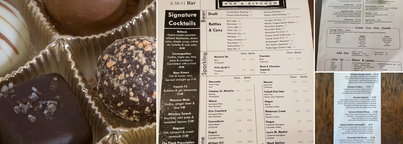 Plank Bar & Kitchen Menu