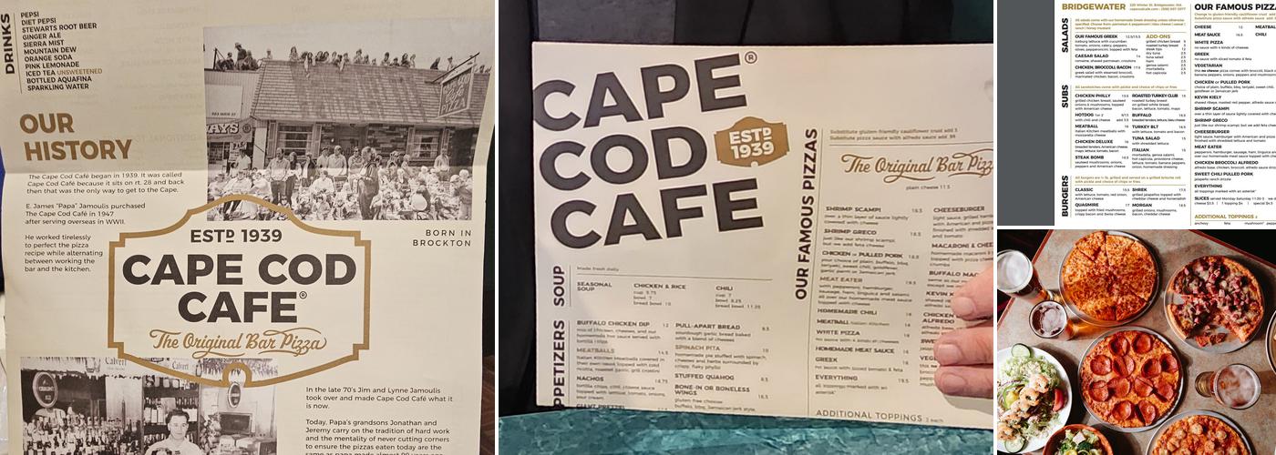 Cape Cod Cafe Pizza Menu