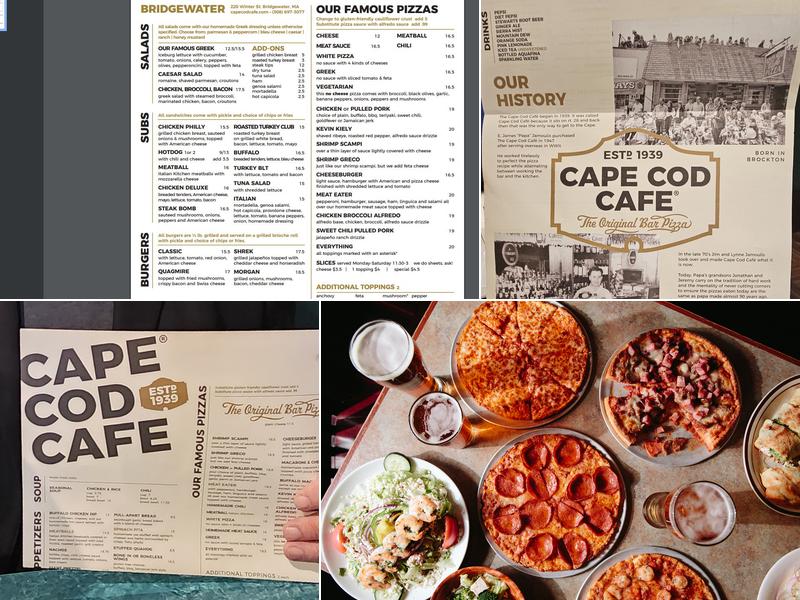 Cape Cod Cafe Pizza Menu