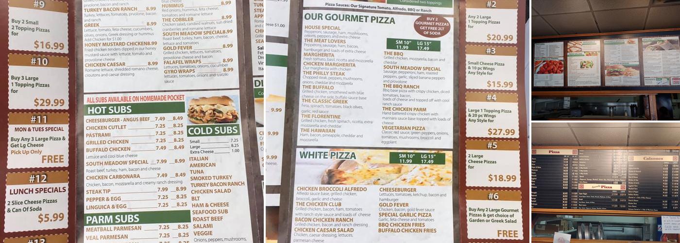 Southmeadow Pizza Menu