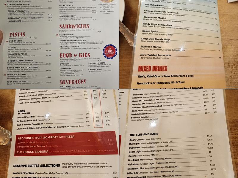 Lou Malnati's Pizzeria - Lincolnwood Menu