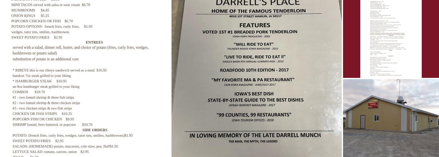 Darrell's Place Menu