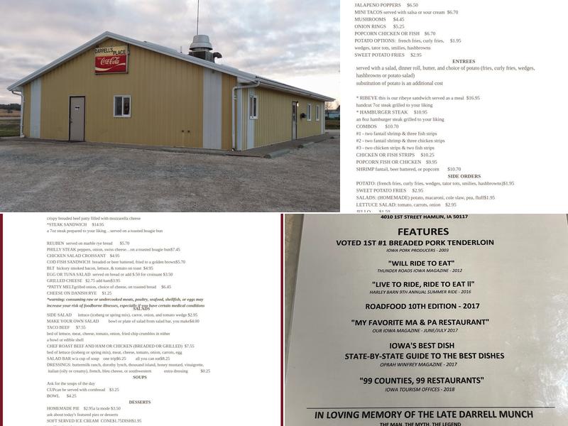 Darrell's Place Menu
