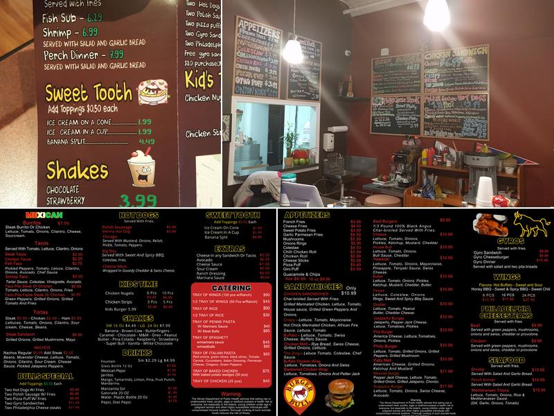 Burger Bull Restaurant Menu