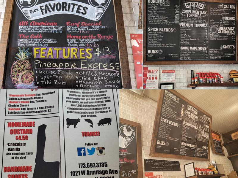 Butcher & The Burger Menu