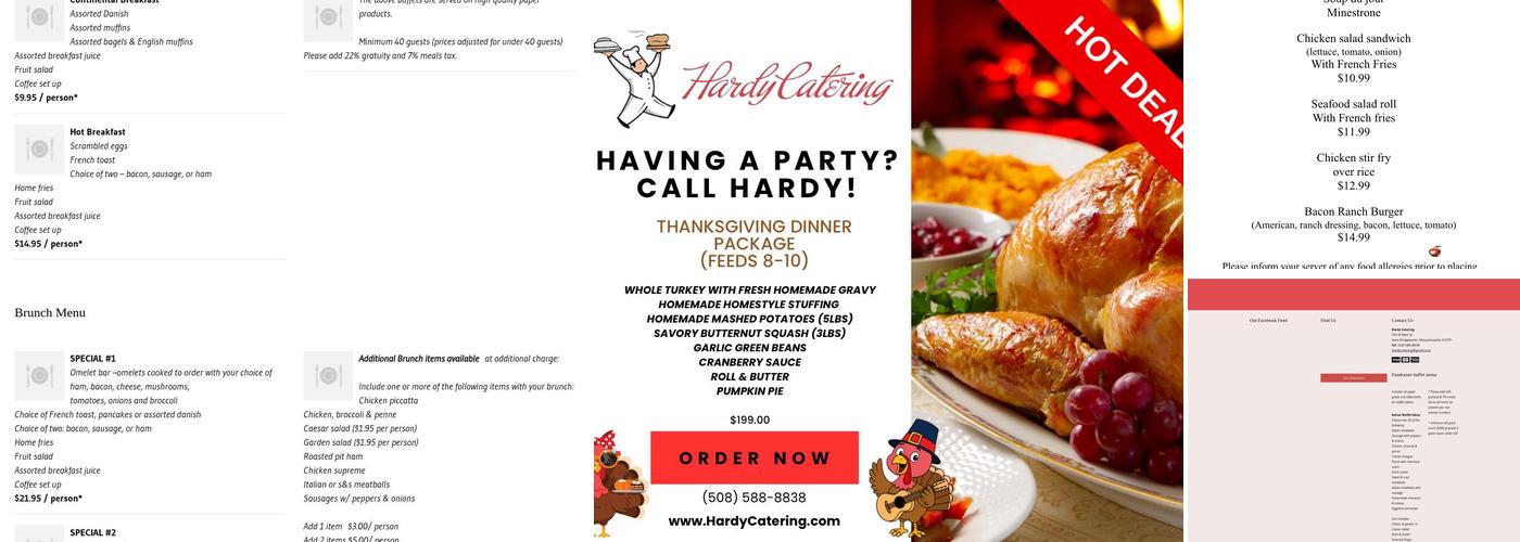 Hardy Catering Menu