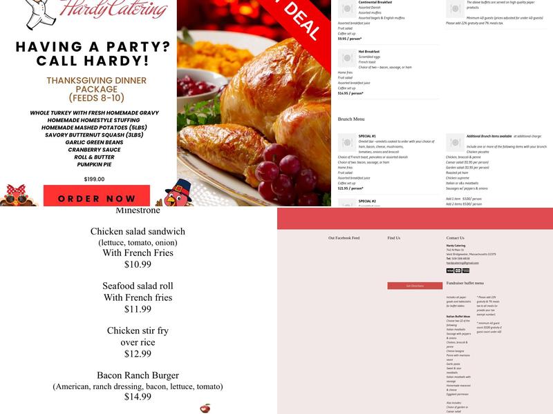 Hardy Catering Menu