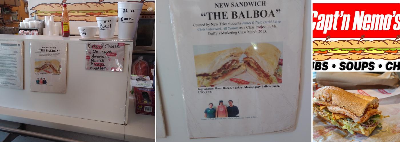 Capt'n Nemo's Winnetka Menu