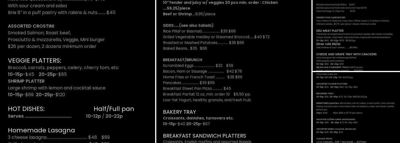 Trio Cafe Menu