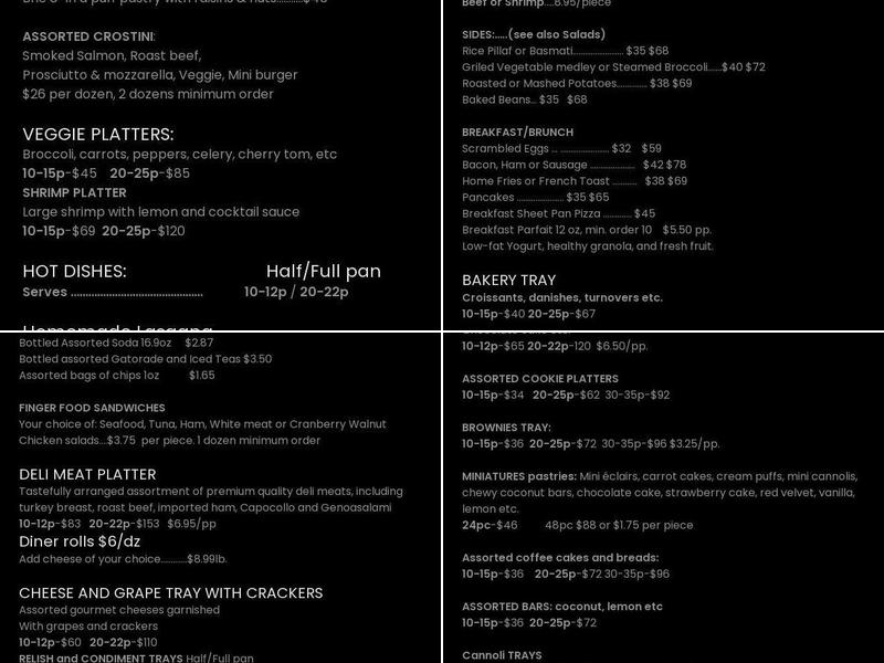 Trio Cafe Menu