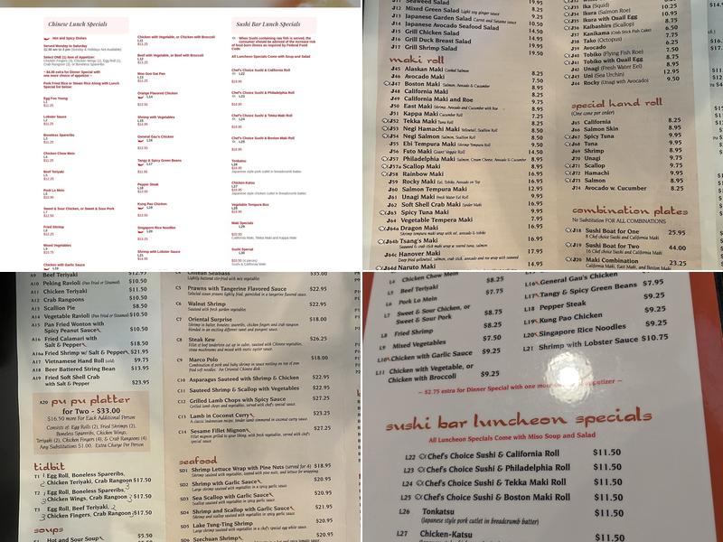 Tsang's Village Cafe Menu